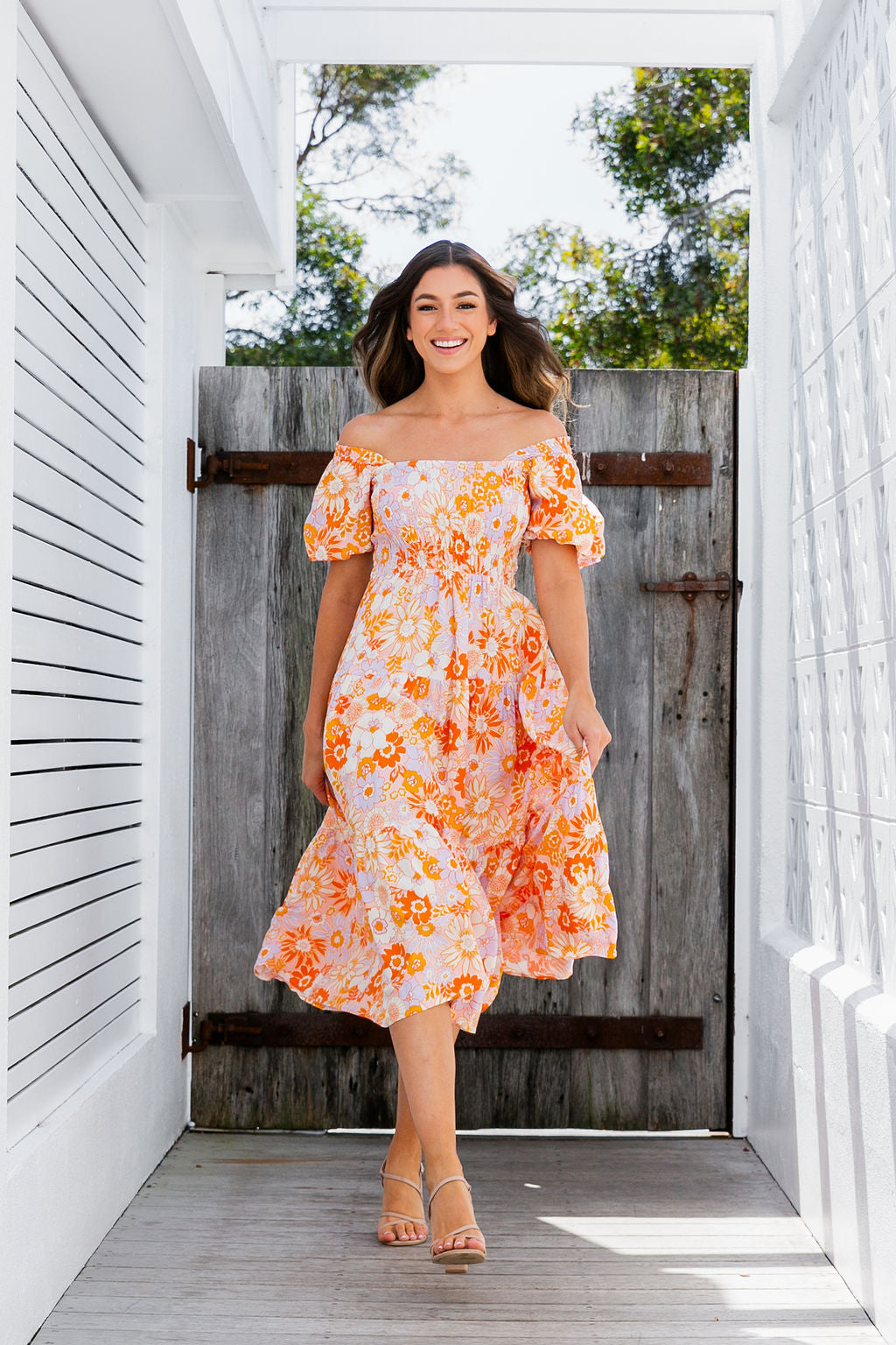 Naomi Dress - Orange Fizz