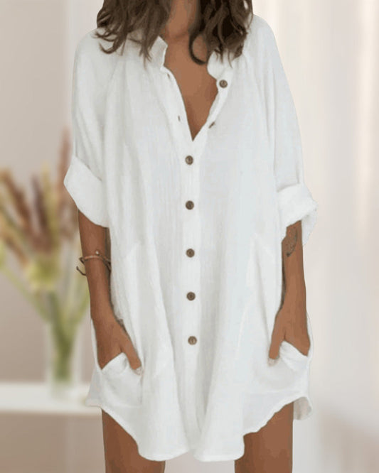 Summer Comfy Chic Shirt Dress | Ideal for Summer