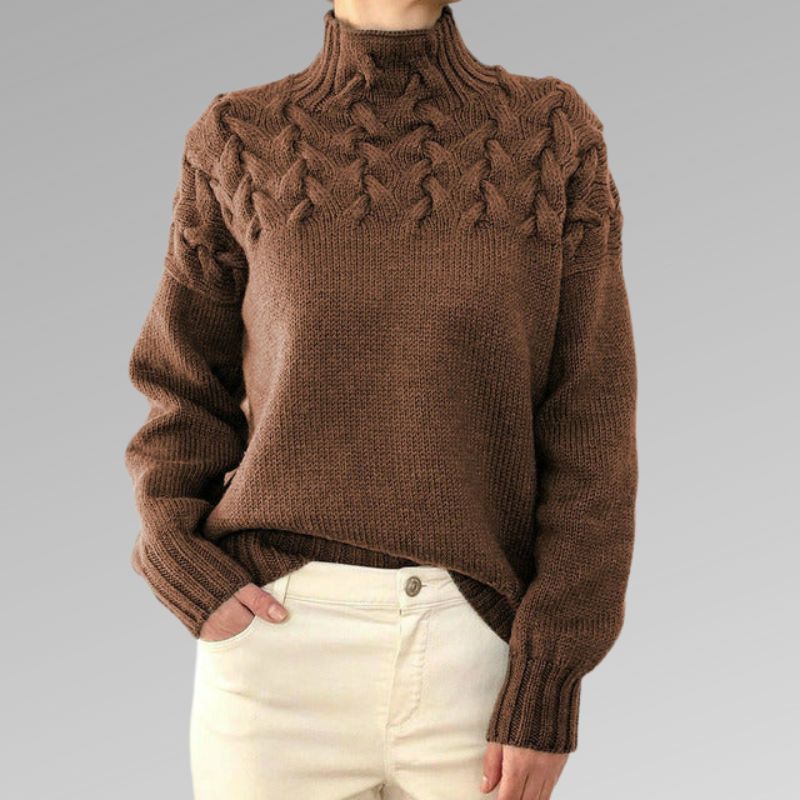 Ivyshape | Warm Stylish Knitted Turtleneck Jumper for Women