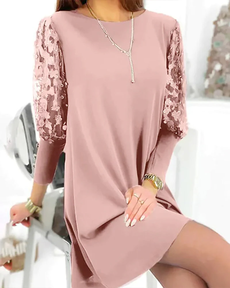 Summer Elegant Puff Sleeved Formal Mini Dress | Ideal for Summer and Formal Occasions