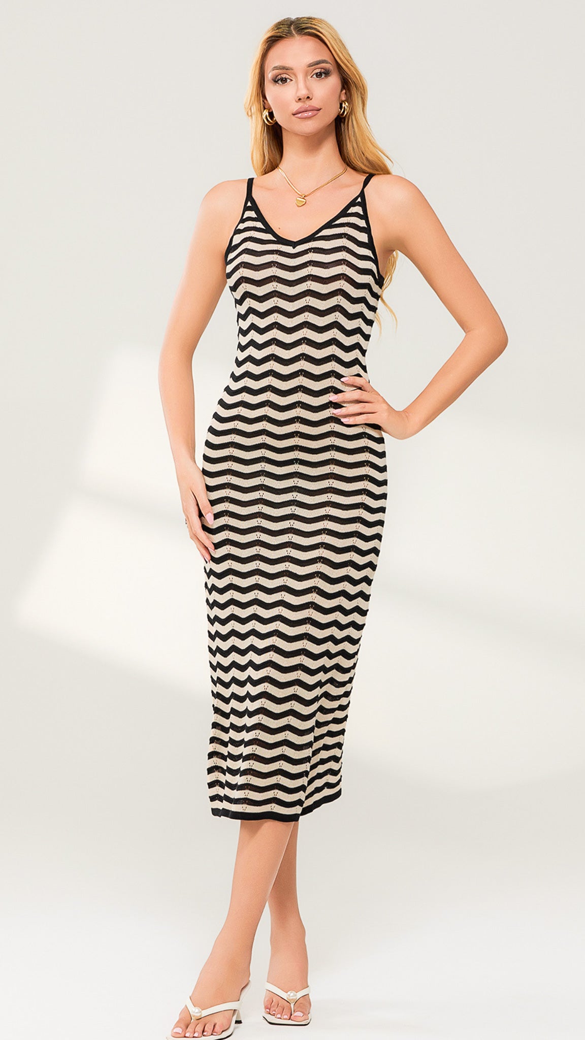 Mid-Back Chevron Dress