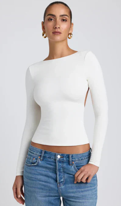 Ivyshape | Stylish Long Sleeve Top Without Back