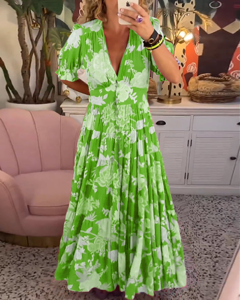 Ivyshape | Women's Floral Maxi Dress Summer