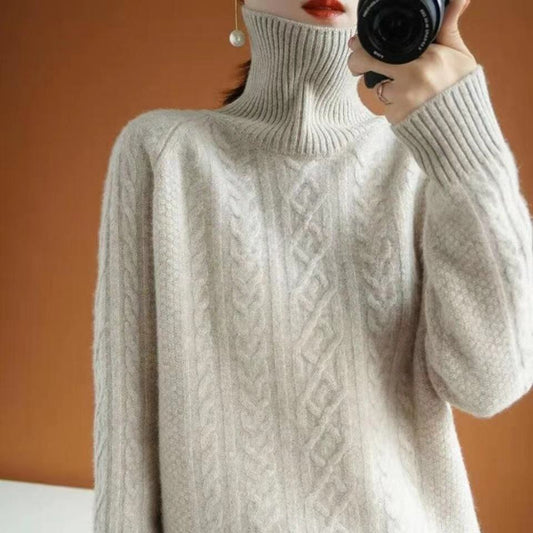 Ivyshape | Women's Warmer Knitted Sweater Turtleneck Sweater