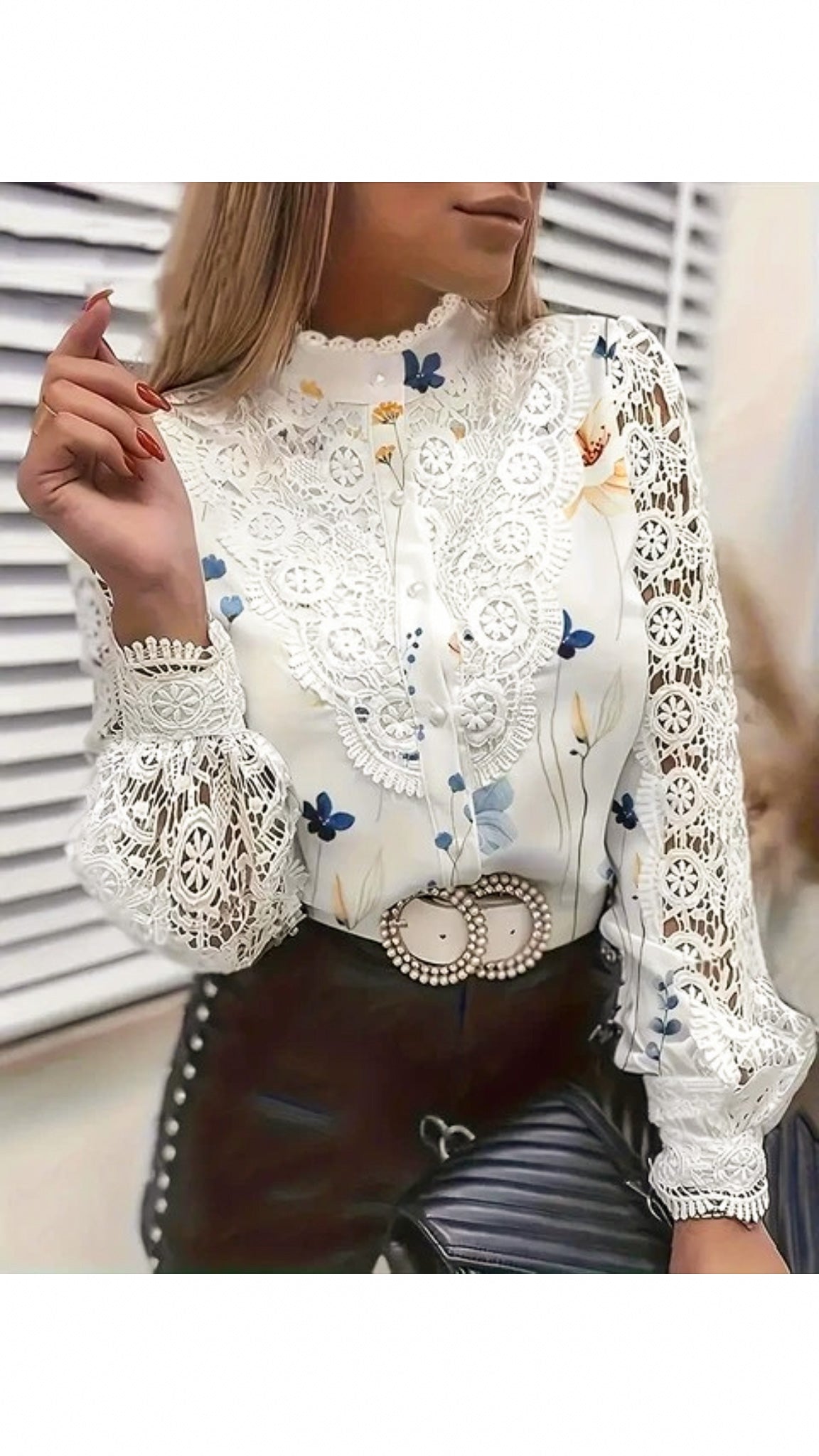 Button Down Lace Shirt