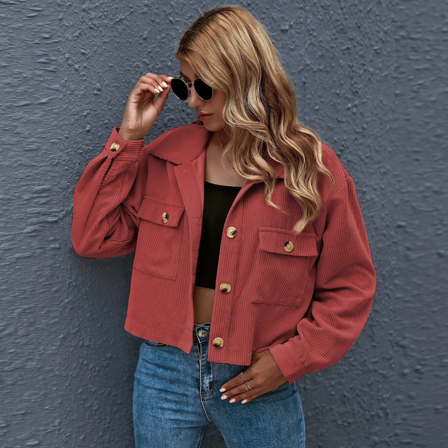 Ivyshape | Women's Crop Top Jacket Trendy