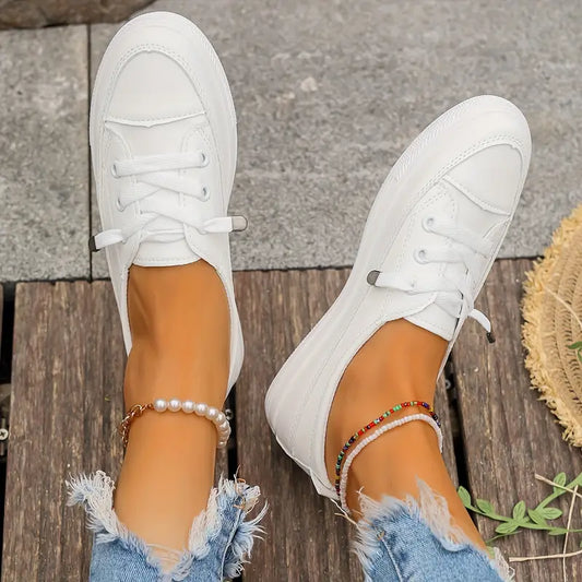 Ivyshape | Women's Classic Casual Sneakers White