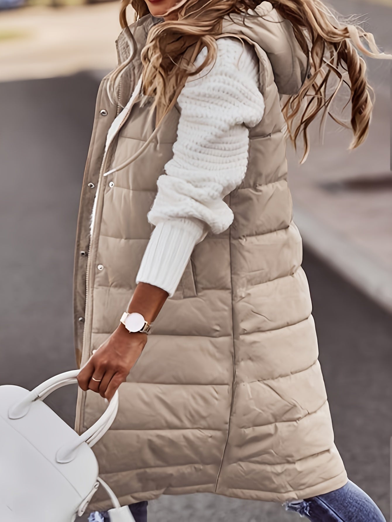 Ivyshape | Chic Long Hooded Vest