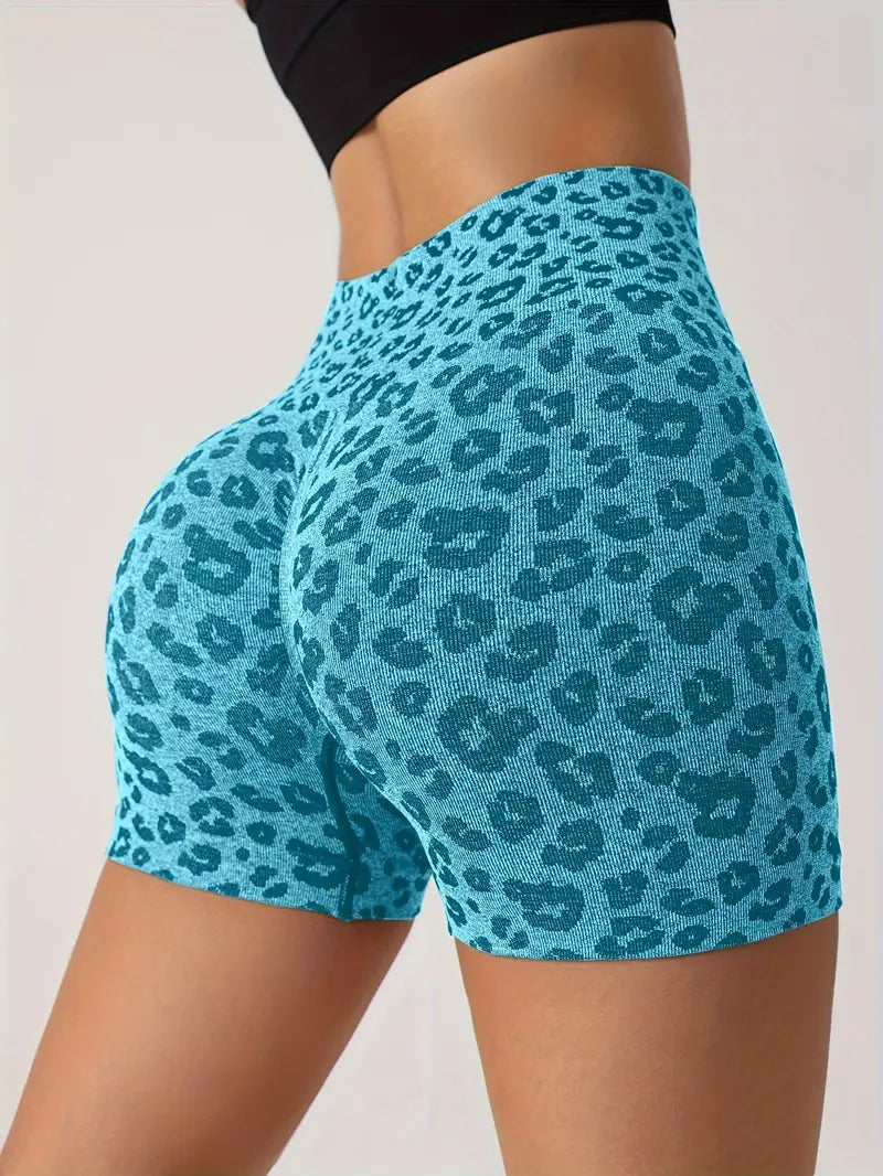 Ivyshape | Seamless Shorts with Leopard Print