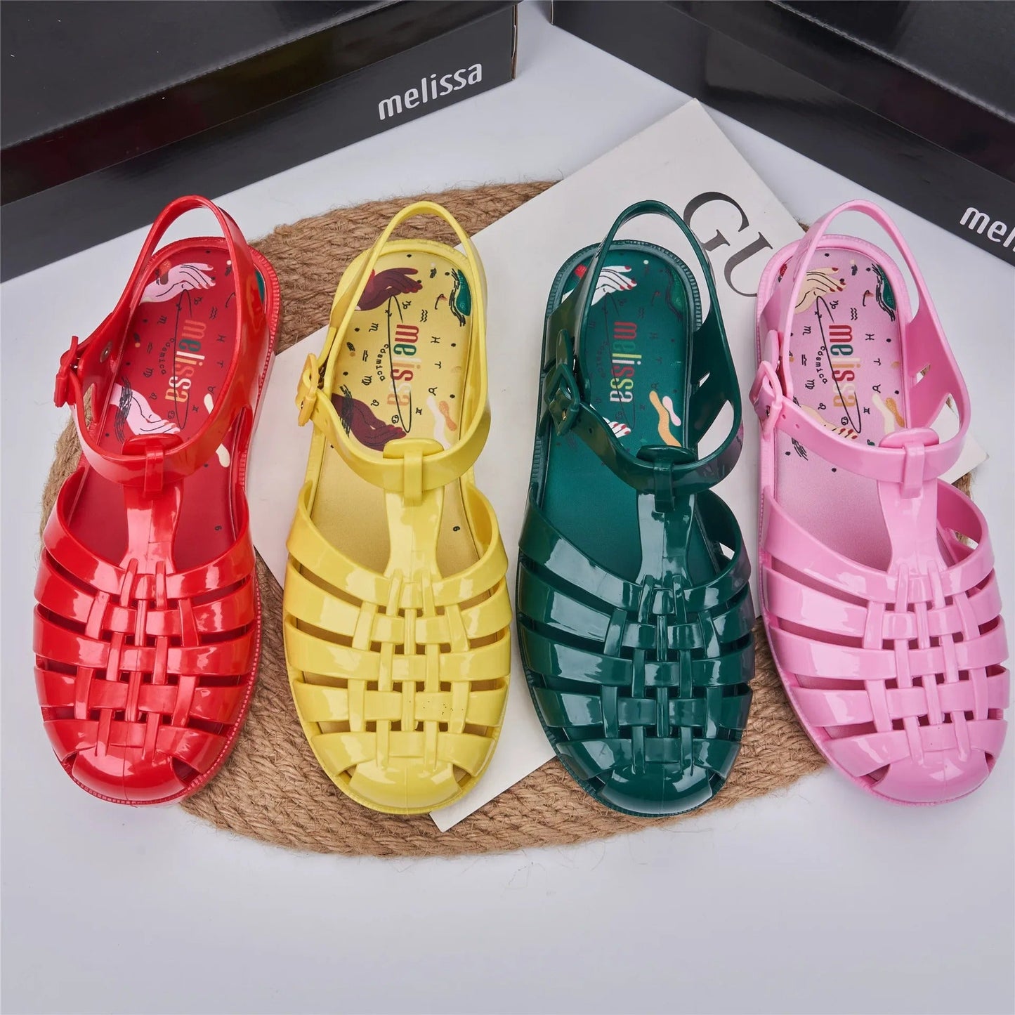 Playful Jelly Roman Sandals for Women