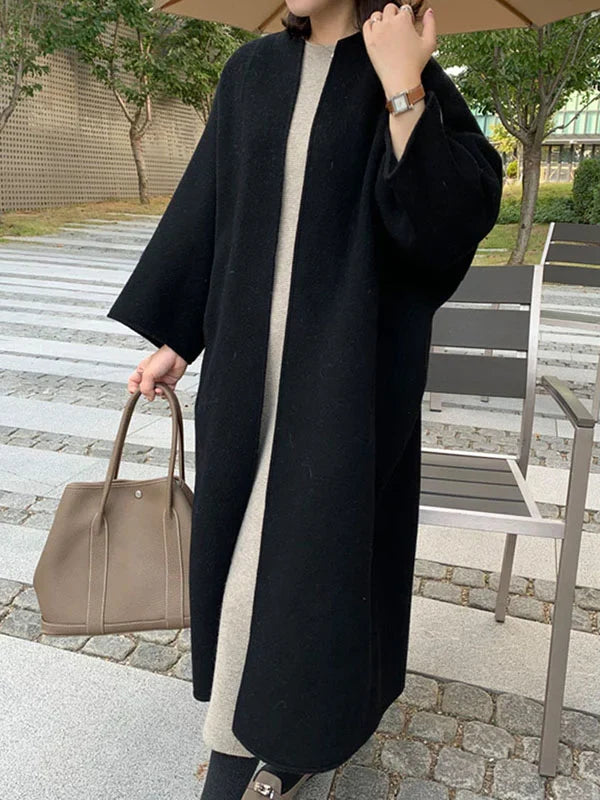 Ivyshape | Longer Wool Coat for Women