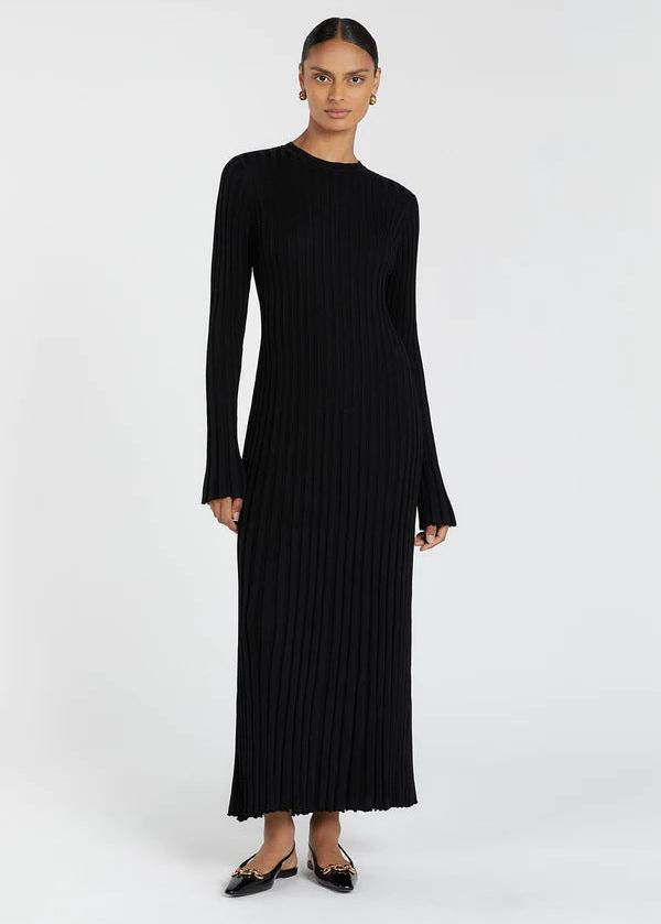 Ivyshape | Pleated Ribbed Midi Dress