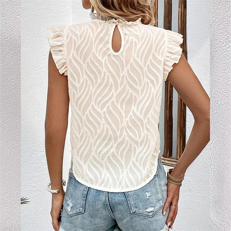 Sweet Pleated Sleeveless Pullover for Women