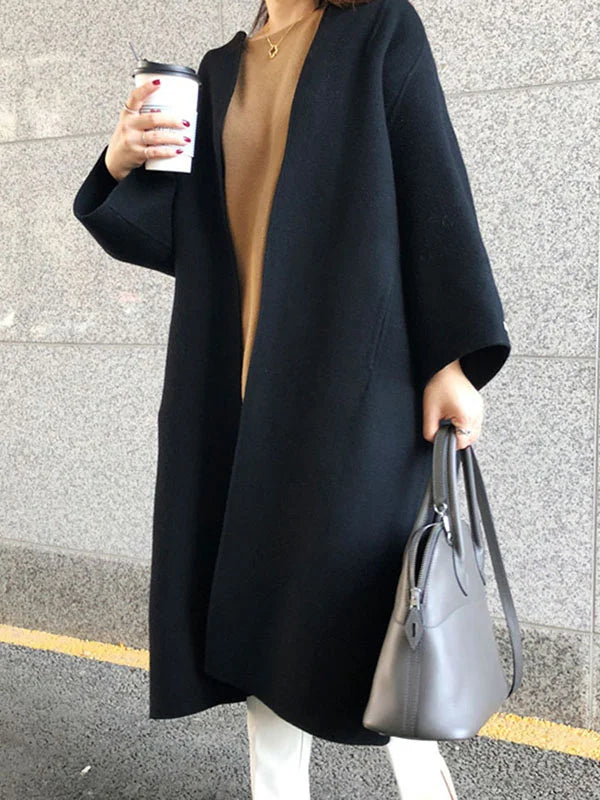 Ivyshape | Longer Wool Coat for Women