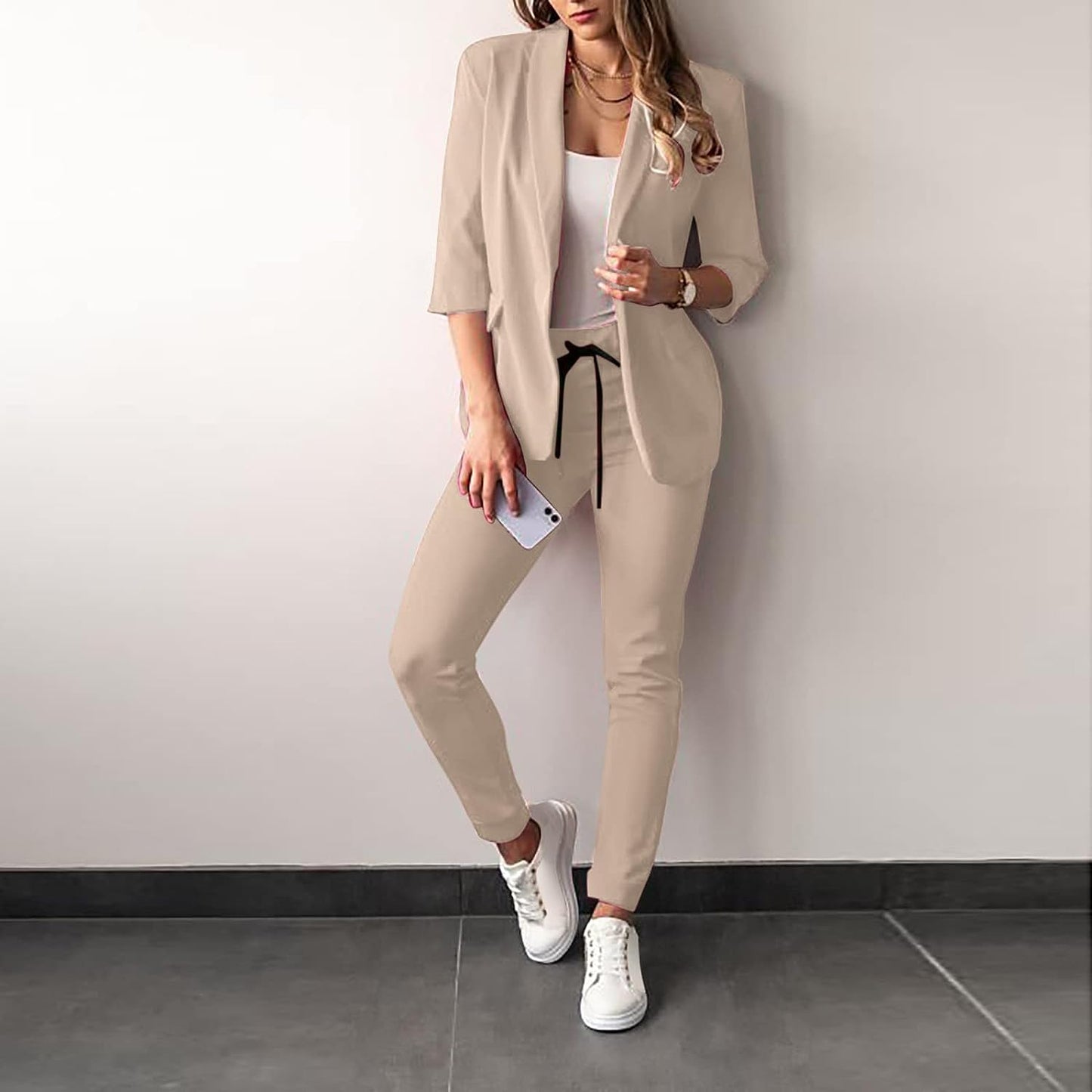 Ivyshape | 2-piece women's suit Stylish blazer and trousers for women