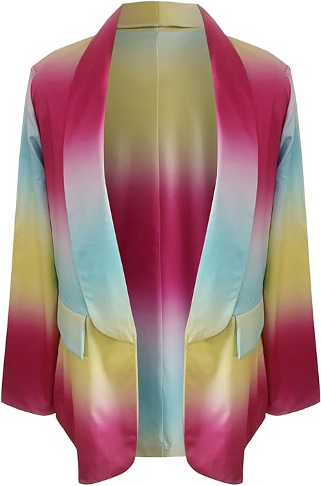 Ivyshape | Long Sleeve Tie-Dye Blazer