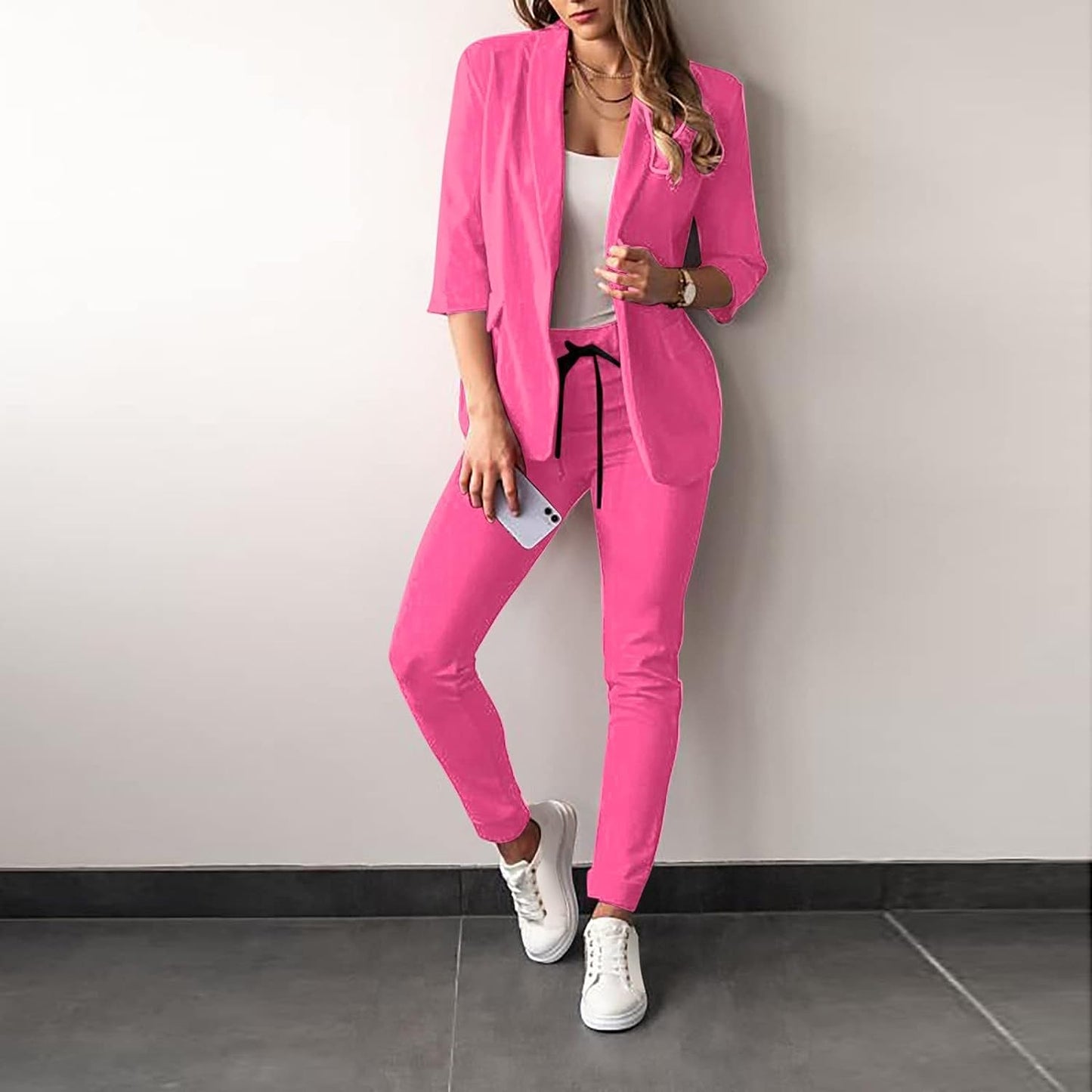 Ivyshape | 2-piece women's suit Stylish blazer and trousers for women