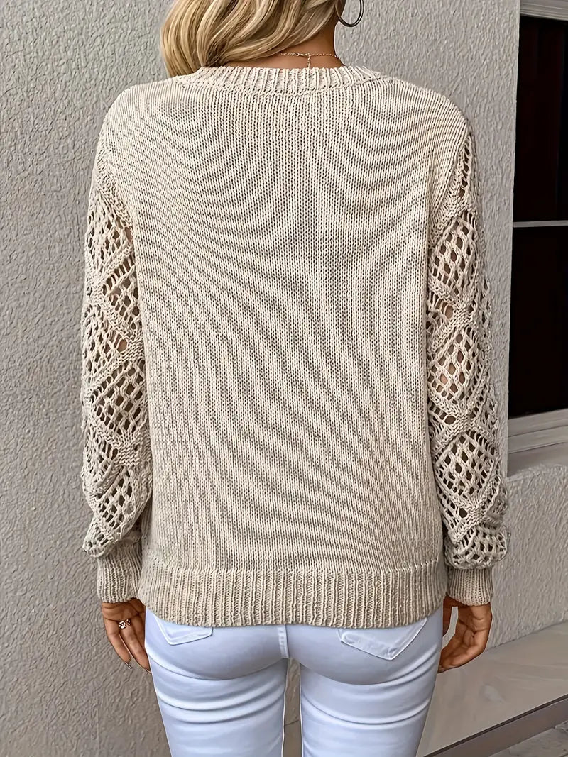 Ivyshape | Stylish V-Neck Pullover Sweater