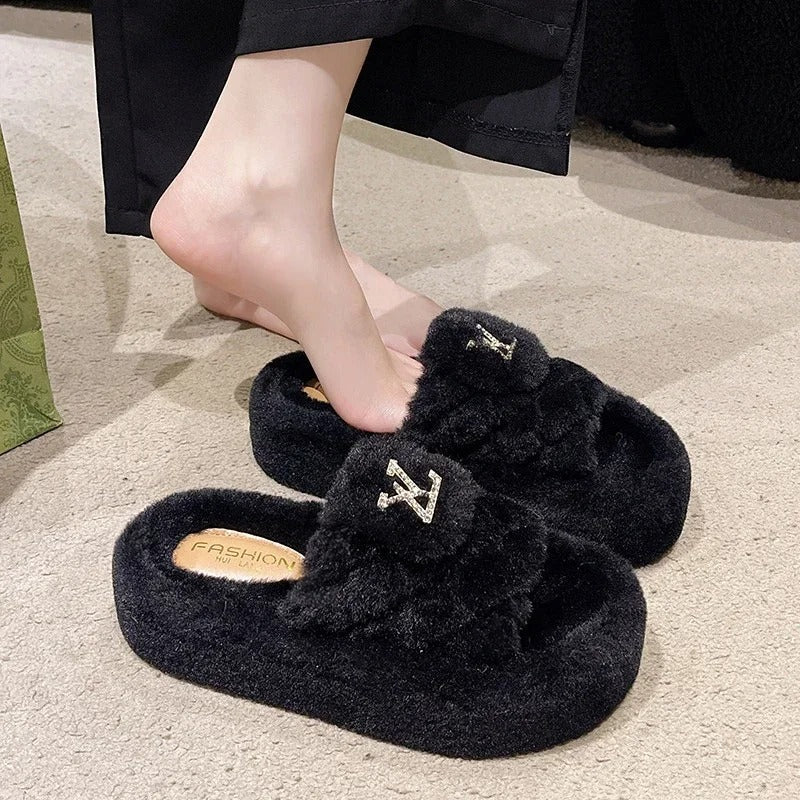 Luxurious Thick Cotton Slippers for Women