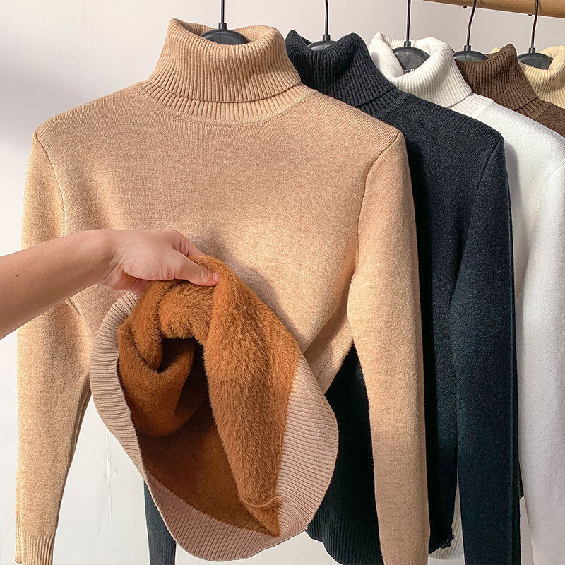 Ivyshape | Warm Fleece Lined Turtleneck