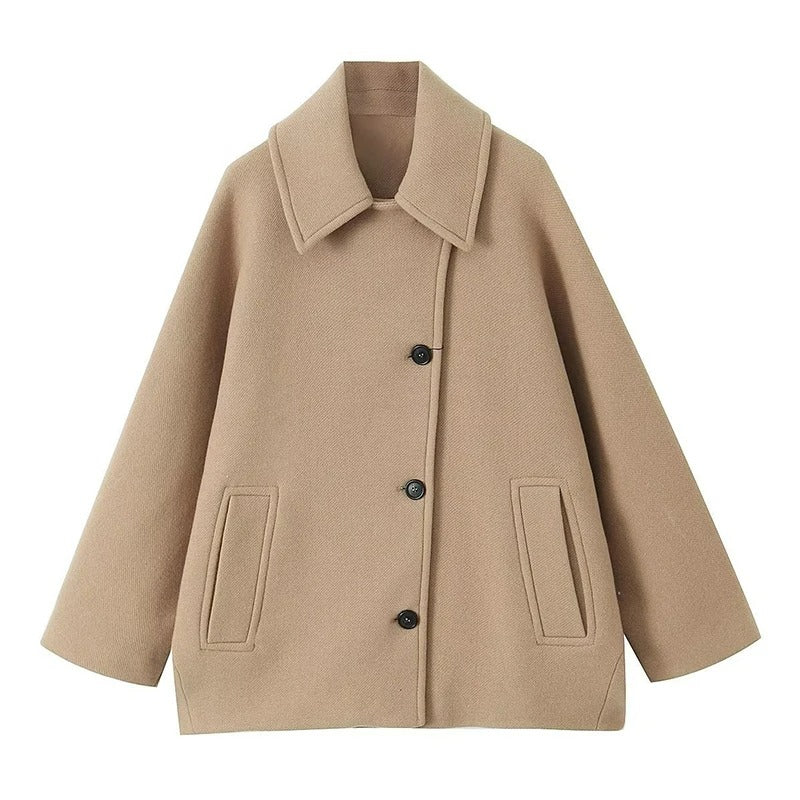 Ivyshape | Oversized, Elegant Jacket with Lapel and Pockets for Women