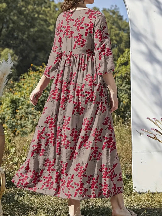 Summer Floral Boho Long Dress | Ideal for Summer