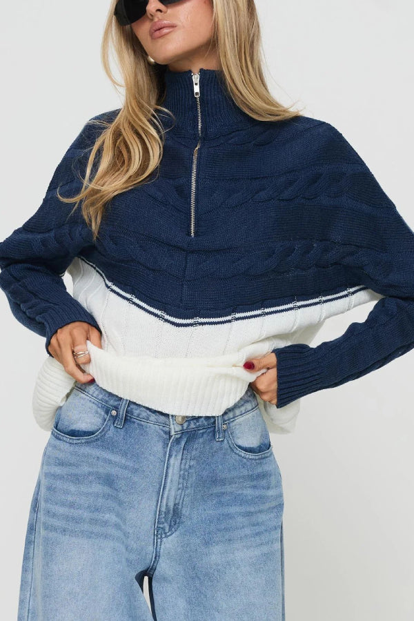 Ivyshape | Seb Quarter Zip Sweater