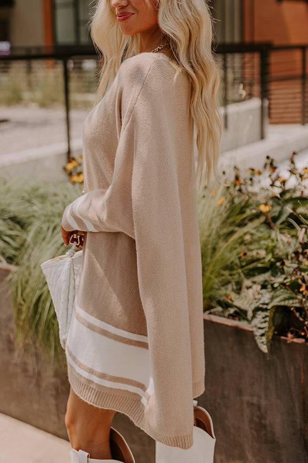 Ivyshape | Lifestyle Knit Colorblock Drop Shoulder Sleeve Oversized Sweater