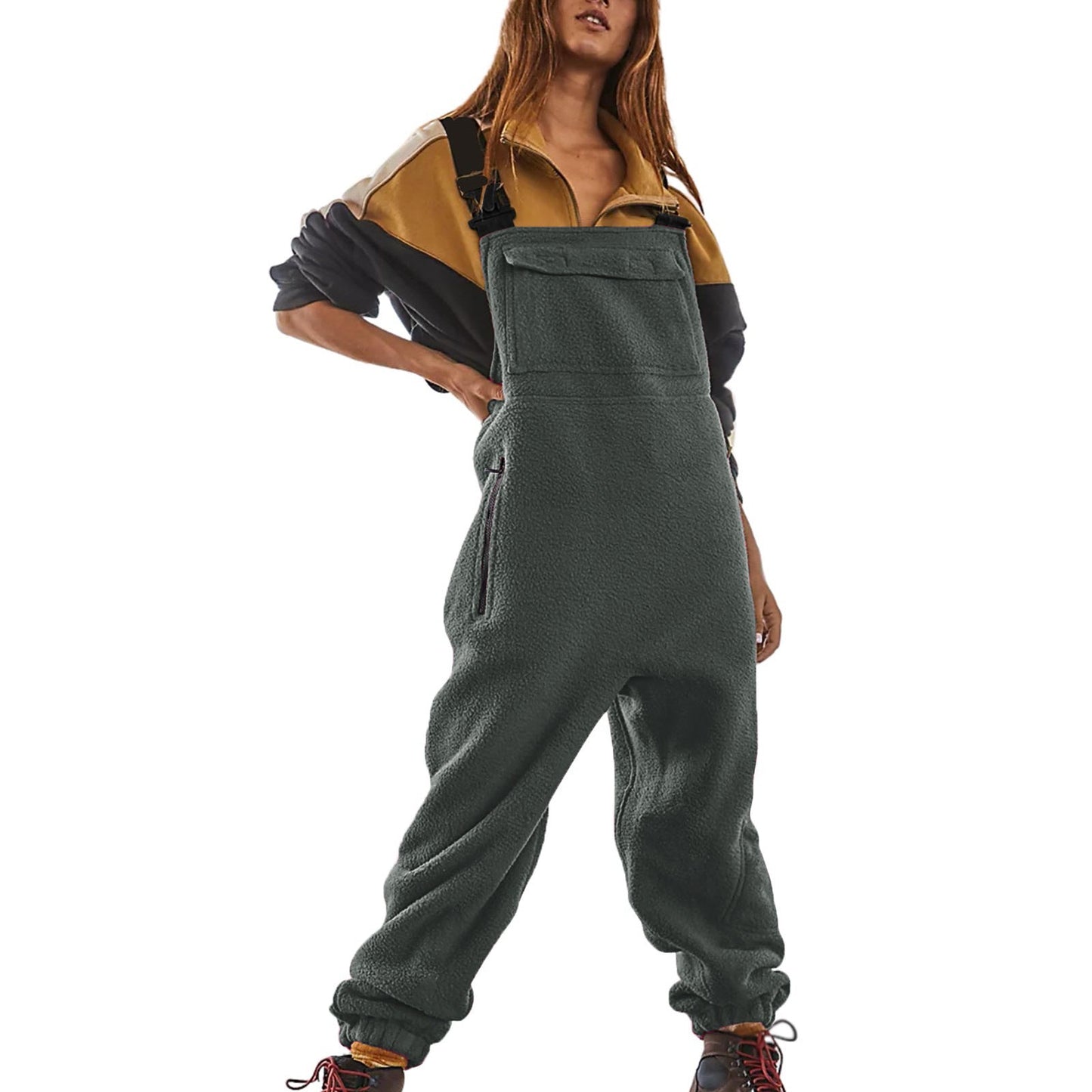 Ivyshape | Workwear Jumpsuit Polar Fleece