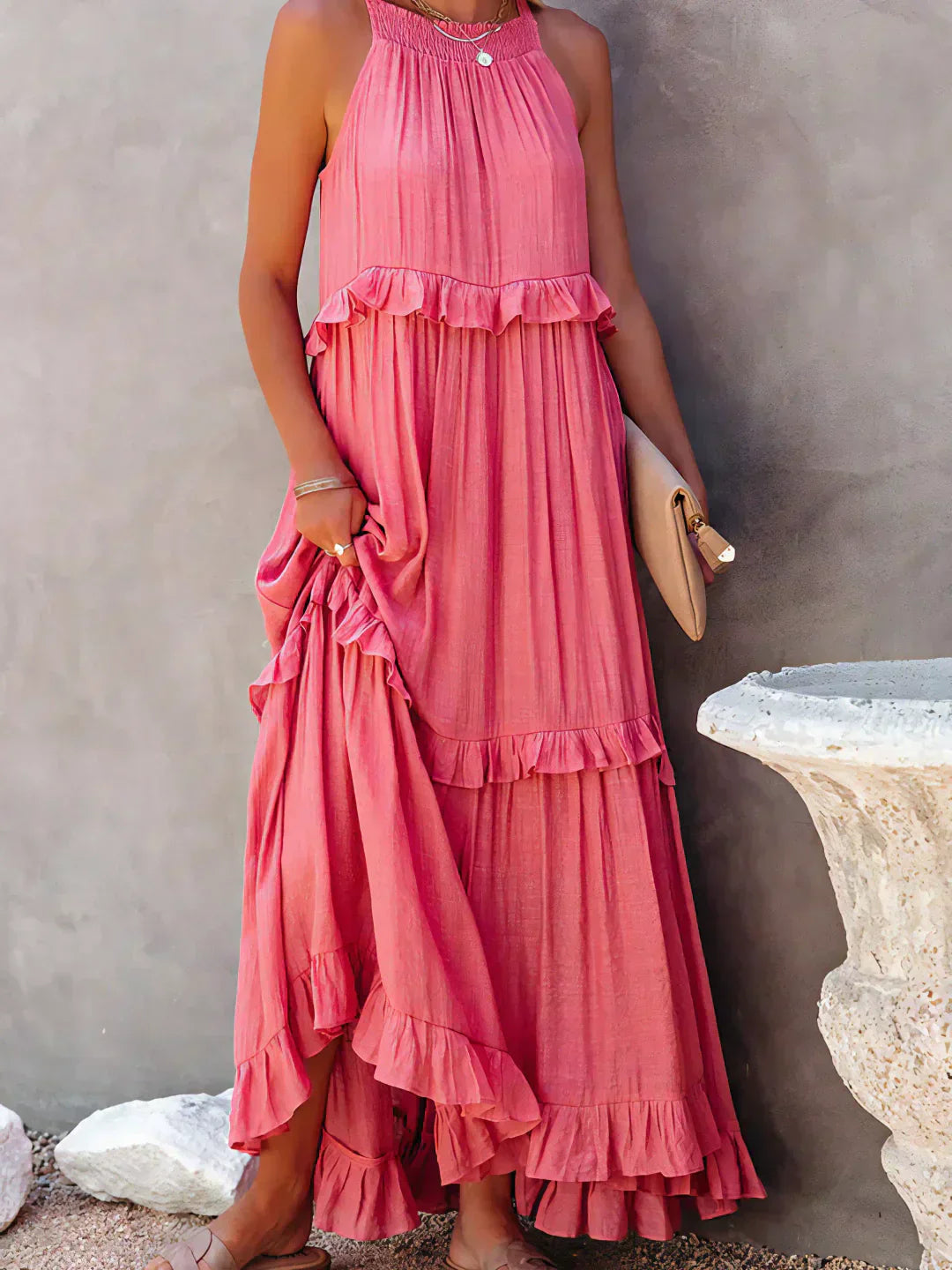 Ivyshape | Tiered Ruffle Maxi Dress