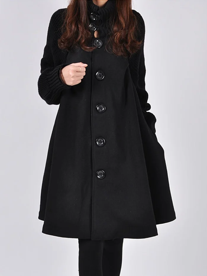 Ivyshape | Longer Coat In Plus Size