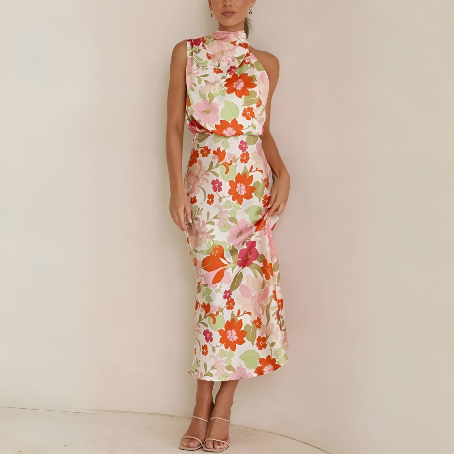 Summer Elegant Satin Maxi Dress | Ideal for Summer