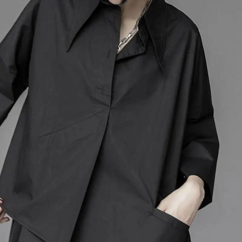 Stylish Black Chiffon Blouse for Women