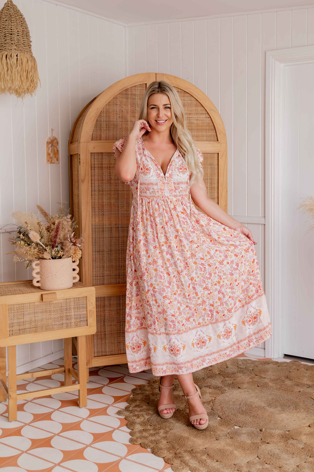 Sofia Dress - Peach Blossom