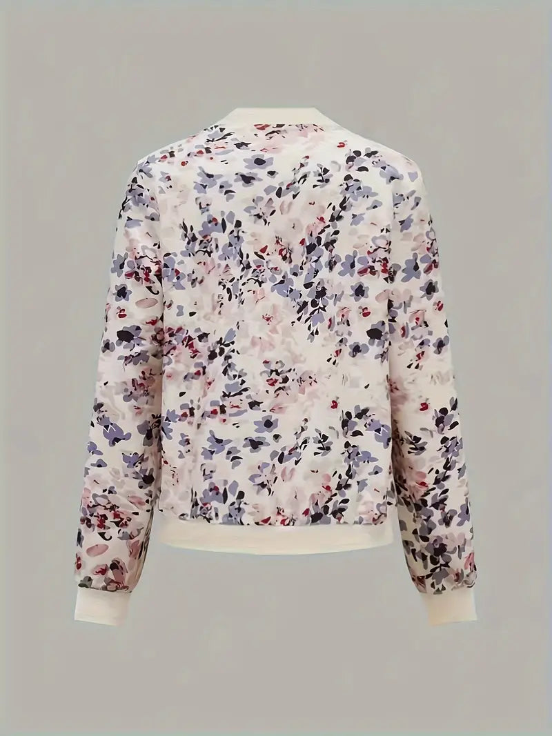 IvyShape | Bomber jacket with floral pattern