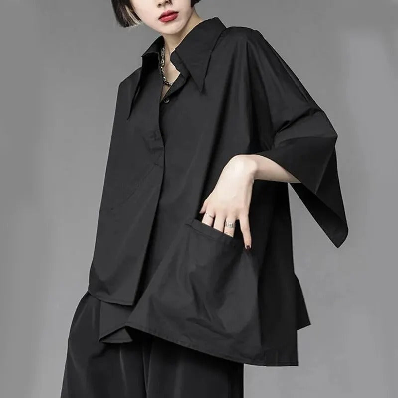 Stylish Black Chiffon Blouse for Women