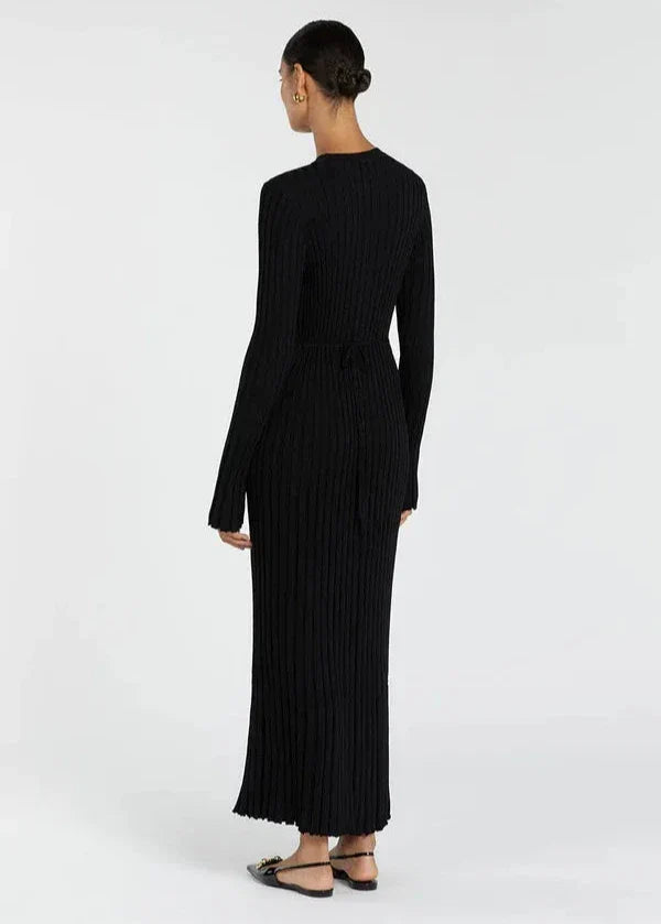 Ivyshape | Pleated Ribbed Midi Dress