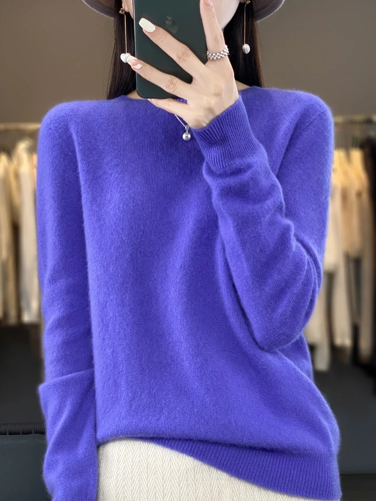 Ivyshape |Sweater Women Round Neck Soft and Elegant Sweater