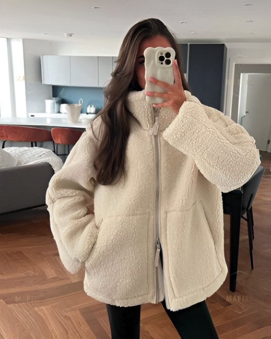 Ivyshape | Cozy Teddy Jacket