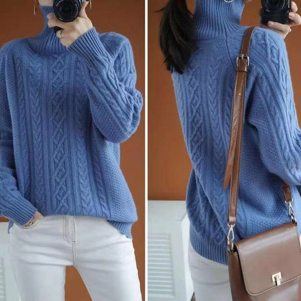 Ivyshape | Women's Warmer Knitted Sweater Turtleneck Sweater