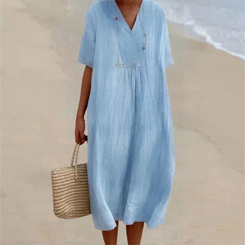 IvyShape | Comfortable dress made of linen