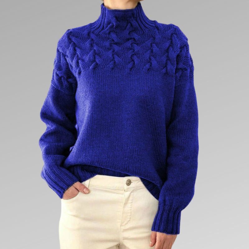 Ivyshape | Women's Pattern Turtleneck Sweater Elegant