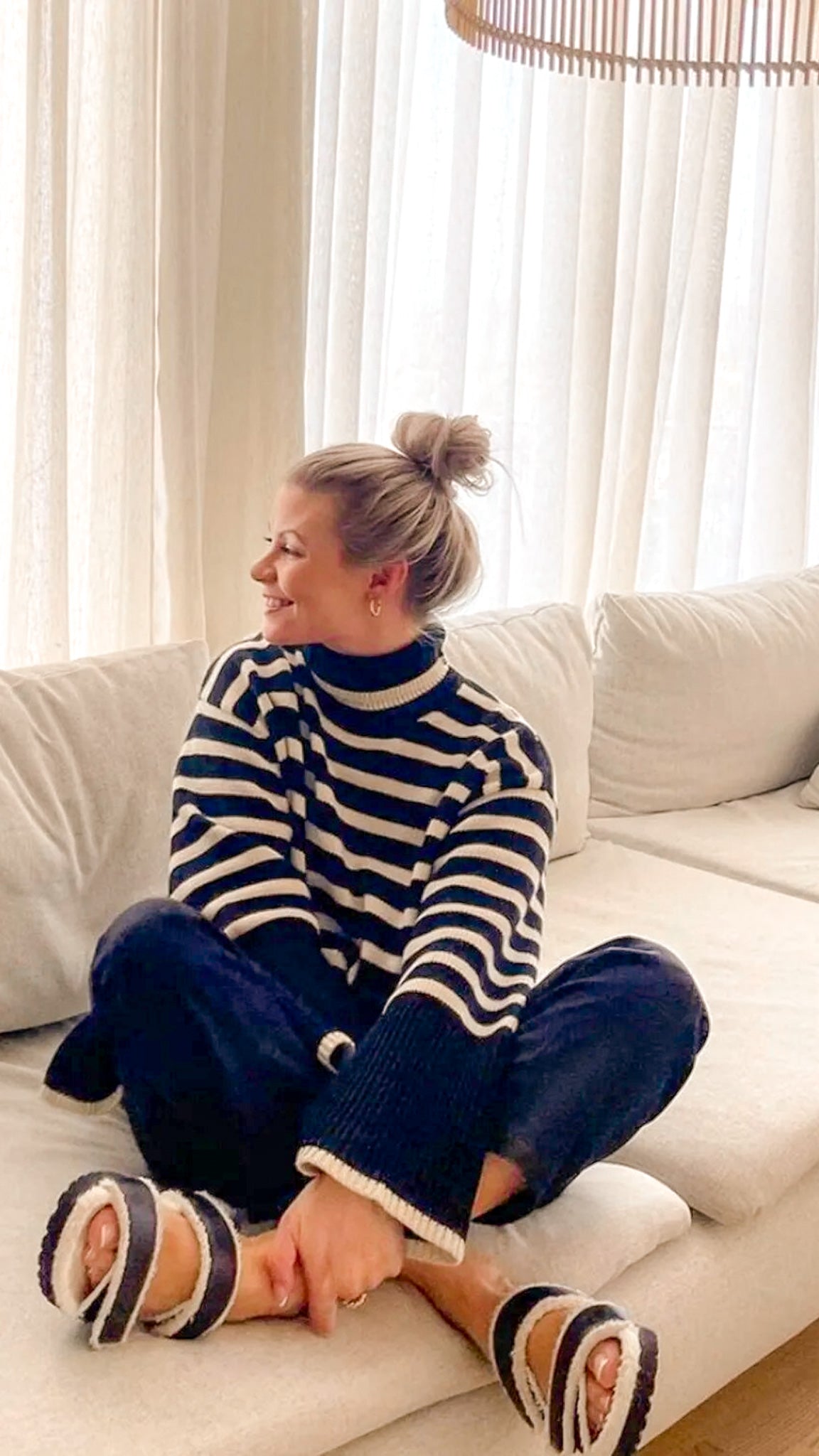 Striped Turtleneck Sweater