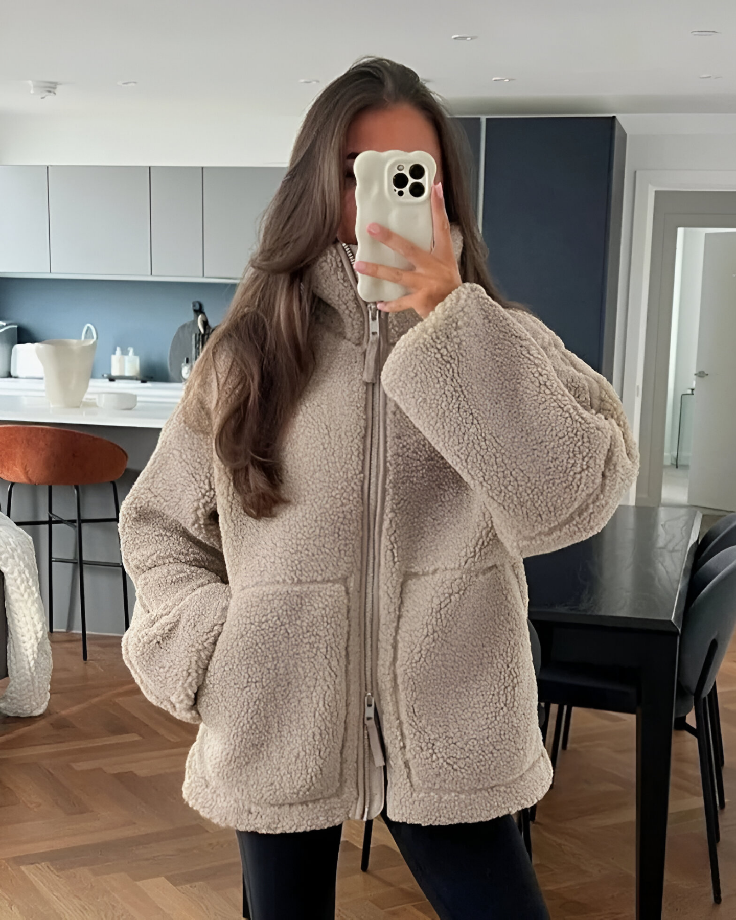 Ivyshape | Oversized Warm Fleece Jacket