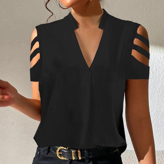 Ivyshape | Trendy Black Blouse for Women