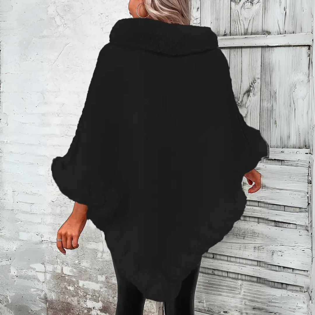 Ivyshape | Warm and Refined Knitted Cape