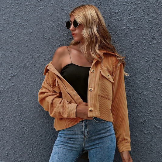 Ivyshape | Women's Crop Top Jacket Trendy