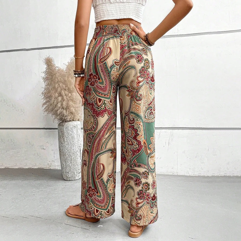 Ivyshape | Women's Beach Pants with Wide Leg