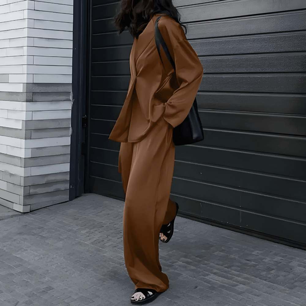 Ivyshape | Oversized, Two-Piece Office Suit