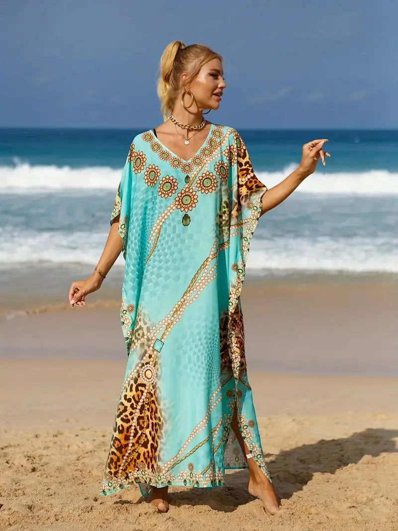 Summer Boho Maxi Robe Dress | Ideal for Summer